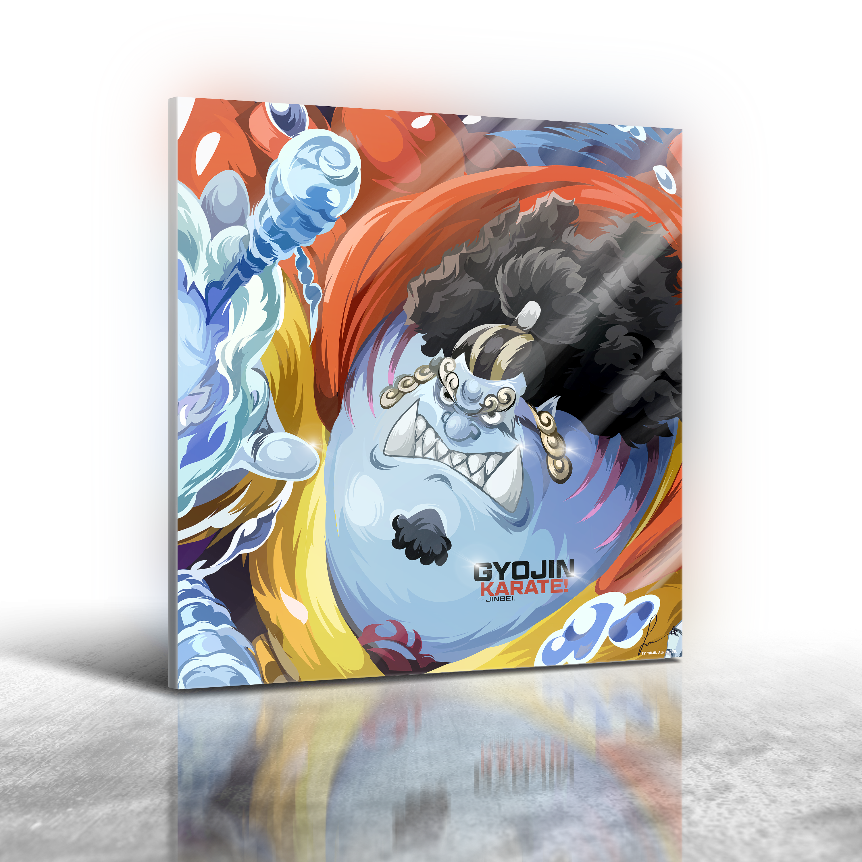 Anime One Piece - Jinbei Frameless Art Painting (30x30cm)