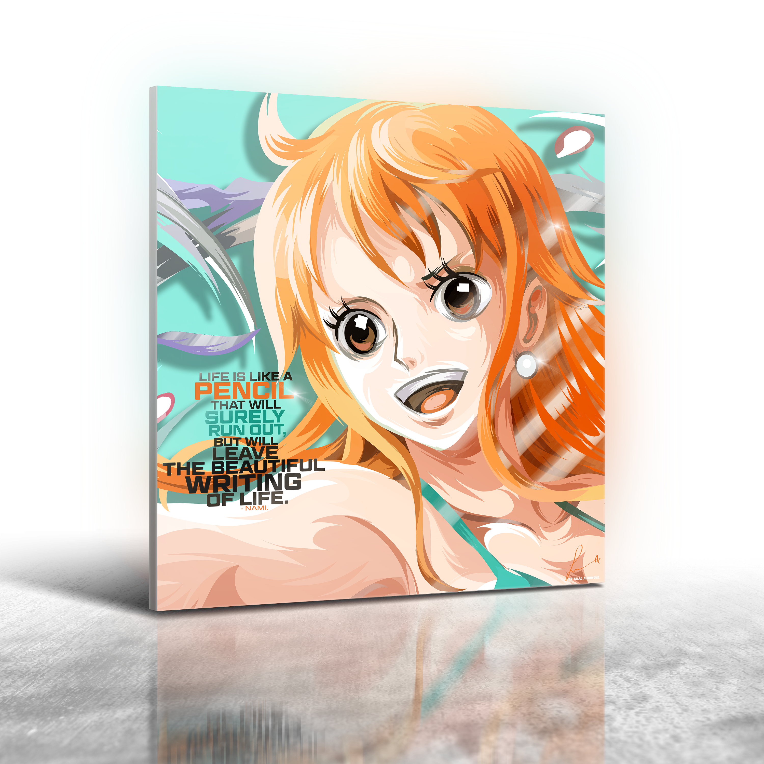 Anime One Piece - Nami Frameless Art Painting (30x30cm)