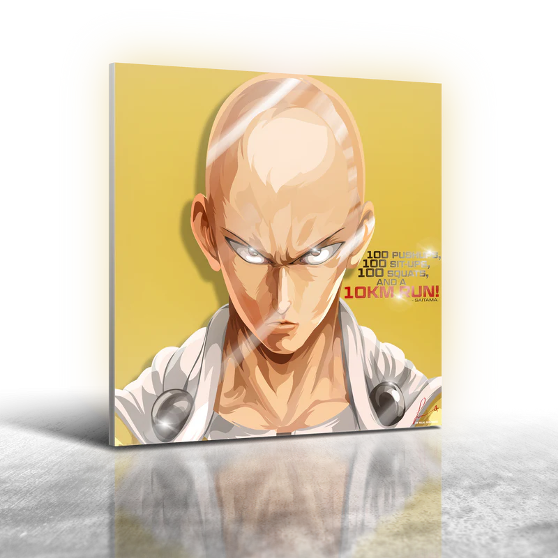 Anime One Punch Man - Saitama Ver 2 Frameless Art Painting (30x30cm)