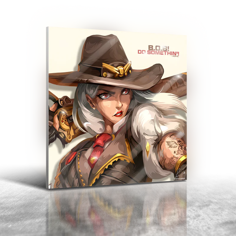 Overwatch - Ashe Frameless Art Painting (30x30cm)