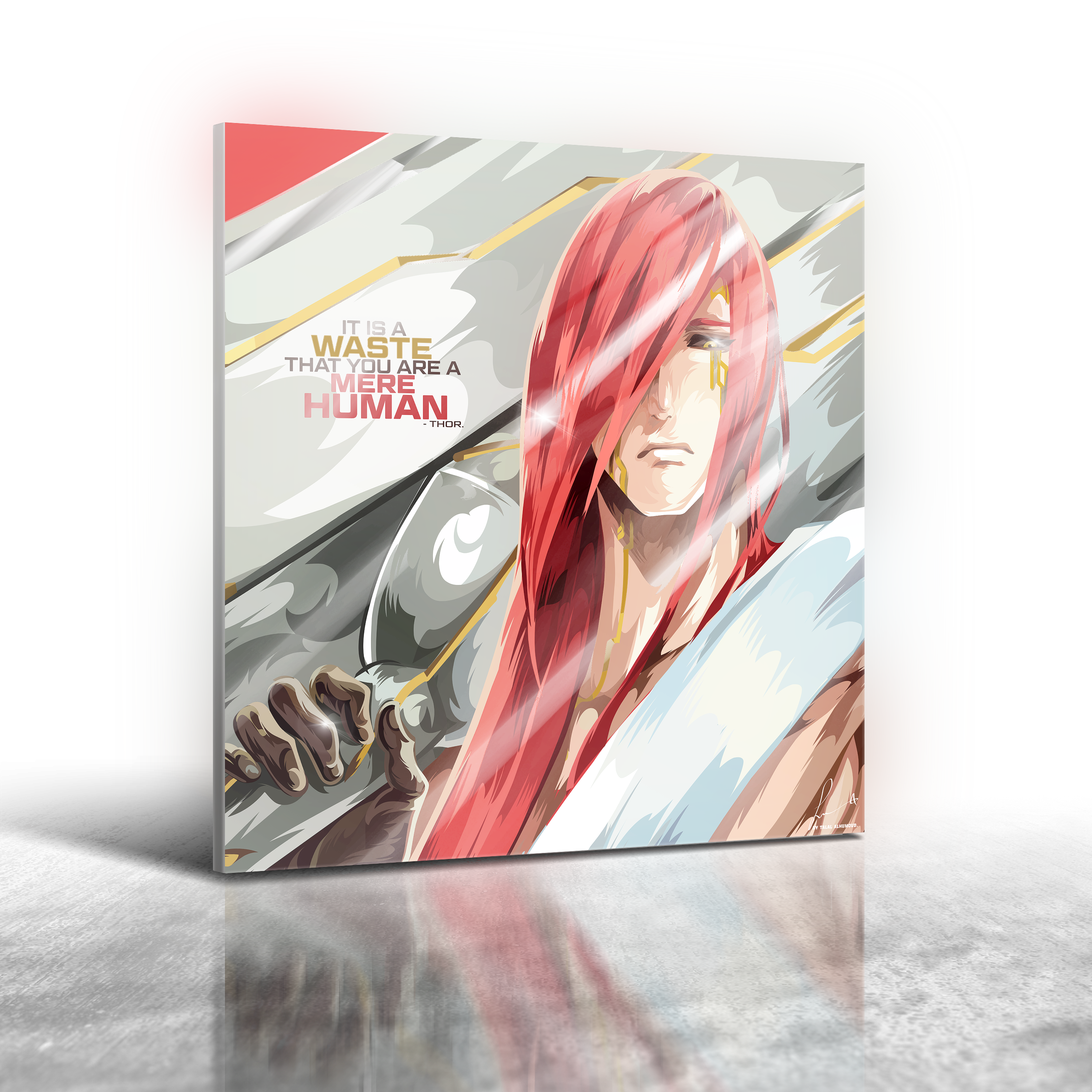 Anime Record Of Ragnarok - Thor Frameless Art Painting (30x30cm)