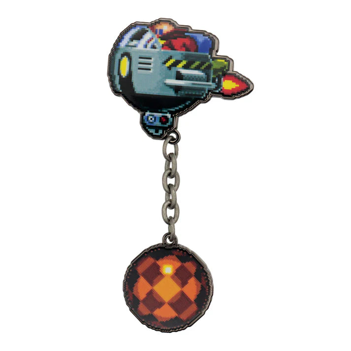 Official Sonic The Hedgehog – Dr. Eggman Egg Mobile Chained Pin Badge Limited to 5,000 Pieces