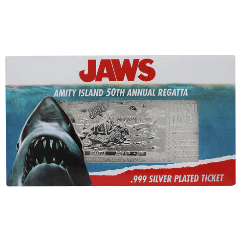 Official Jaws Limited Edition Silver Plated Amity Island 50th Annual Regatta Ticket