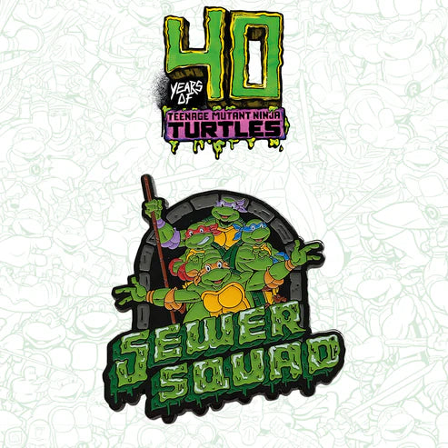 Official Teenage Mutant Ninja Turtles Limited Edition 40th Anniversary Pin Badge Limited to 1984 pieces