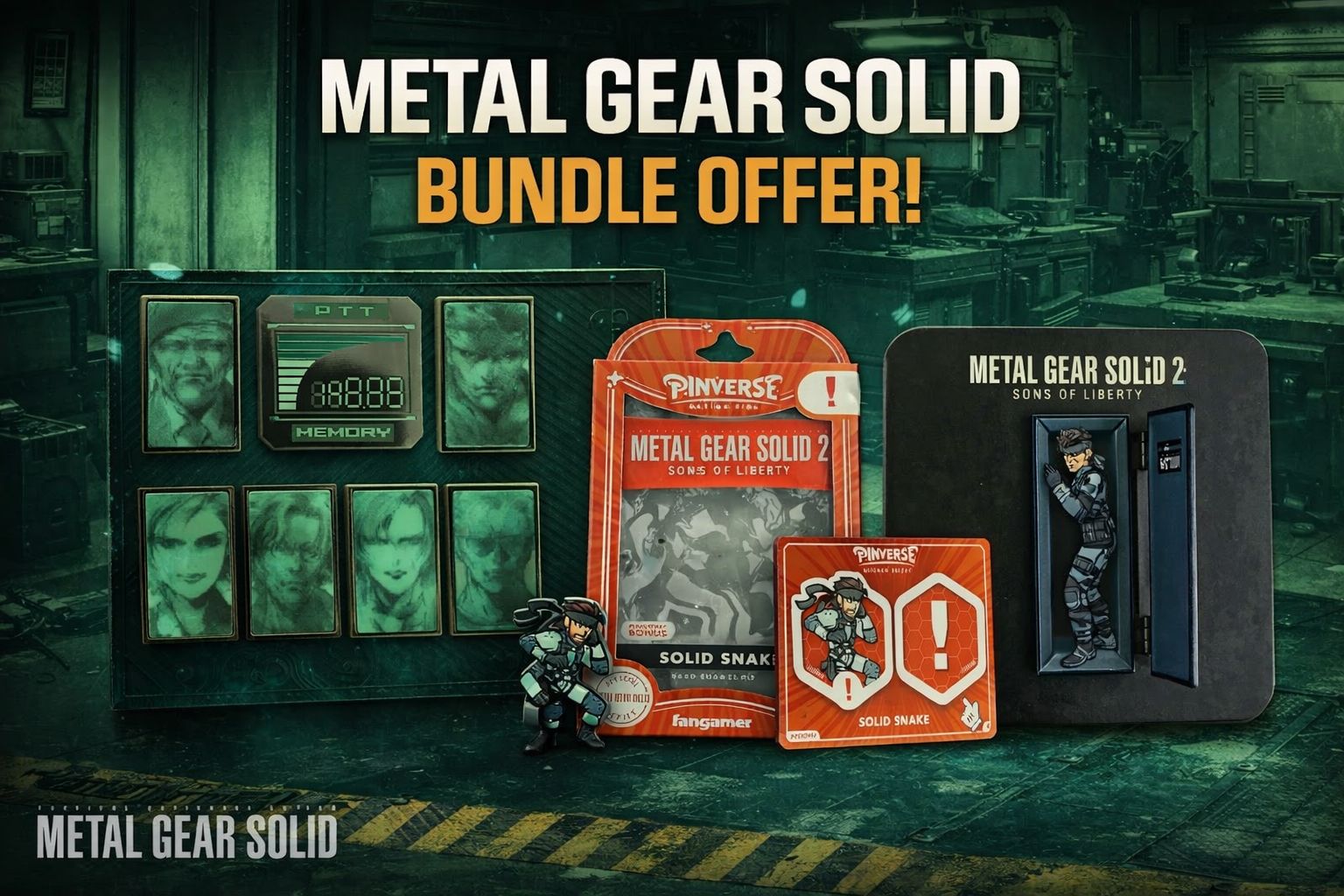 Metal Gear Solid Bundle Offer Of 3pcs Pins Collection