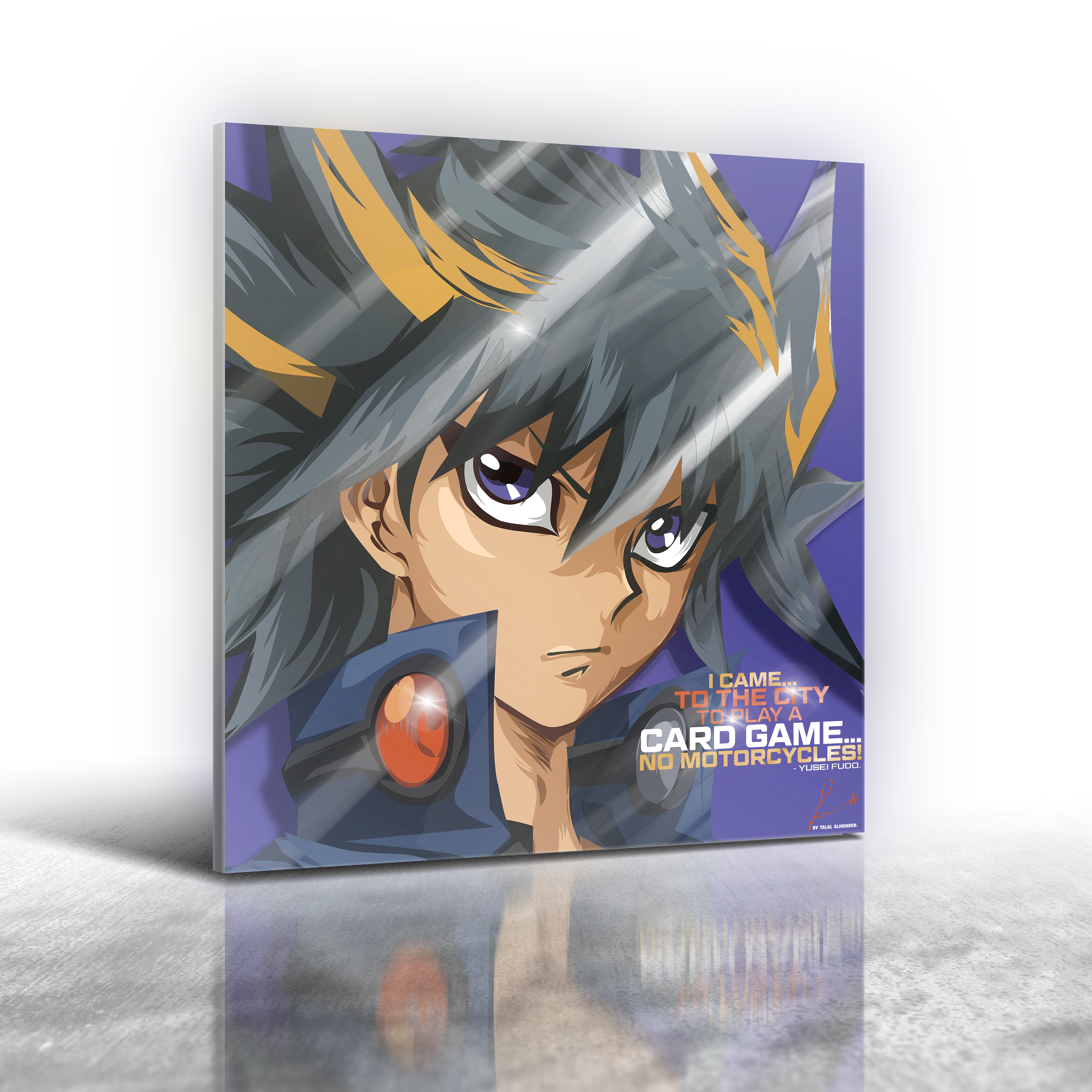 Anime YU GI OH - Yusei Fudo Frameless Art Painting (30x30cm)