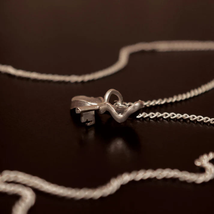 Official Harry Potter .999 Silver Plated Flying Key Necklace