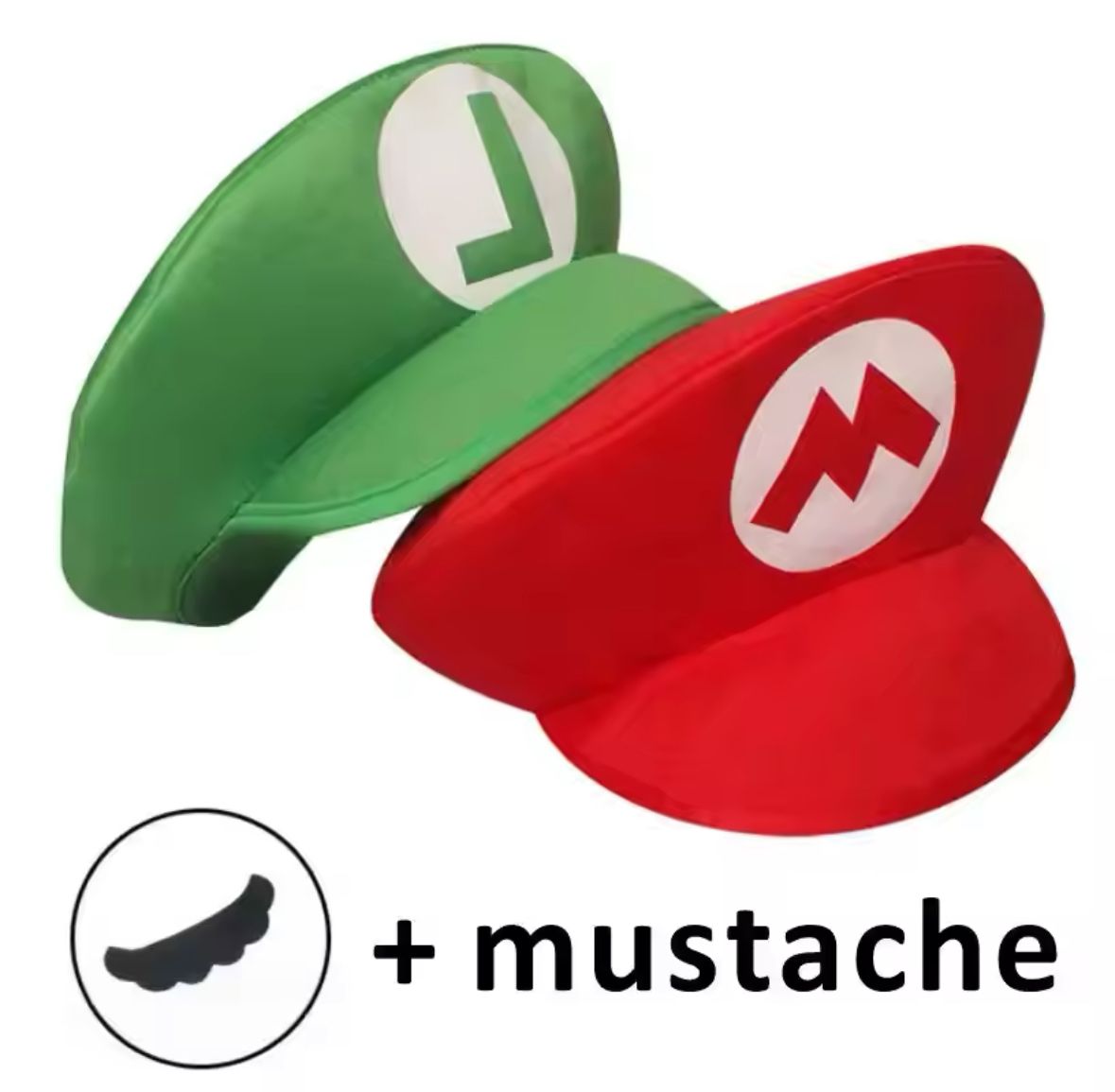 Super Mario Hats + Mustache