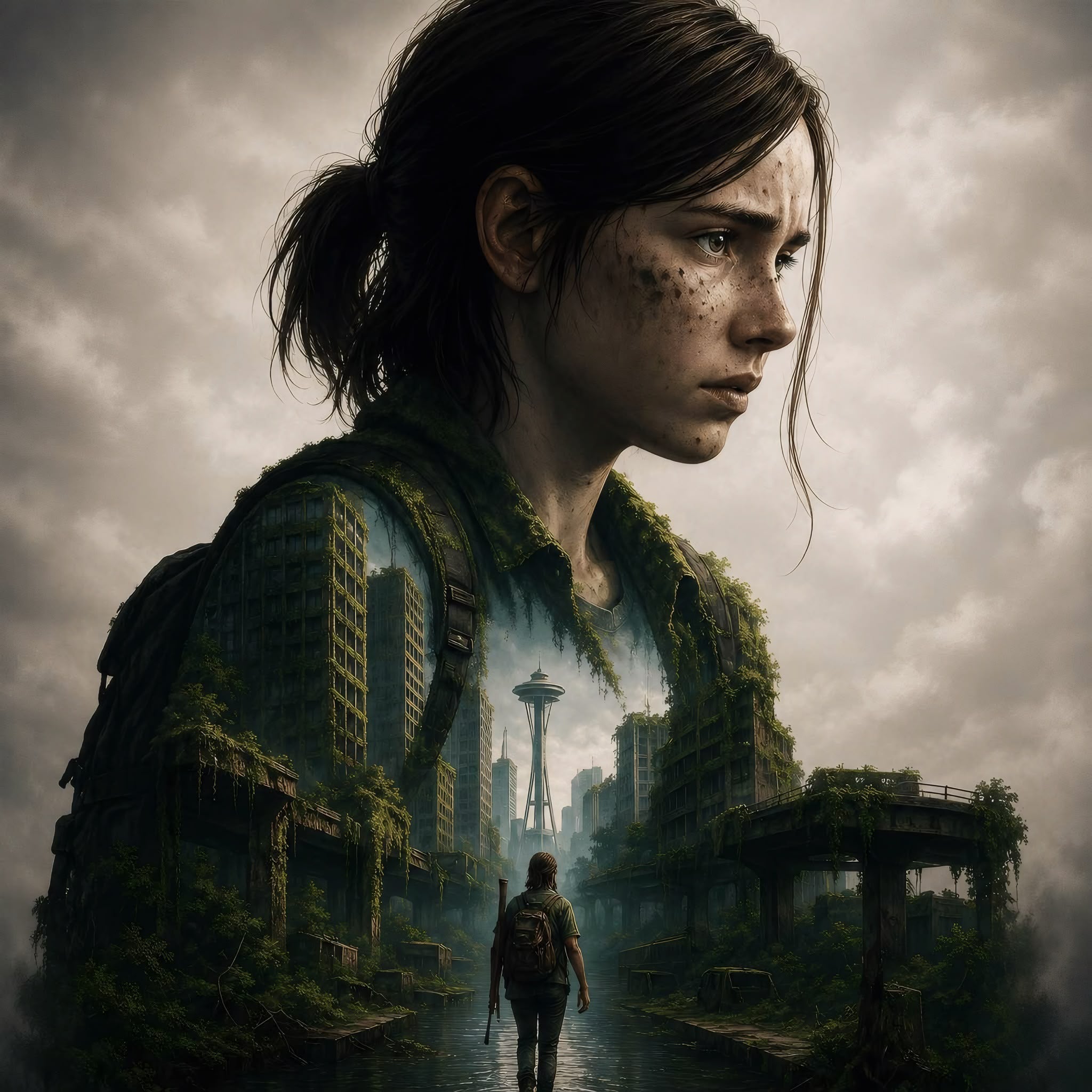 The Last Of Us Ellie Frameless Art Painting on Acrylic Sheet (30x30cm)