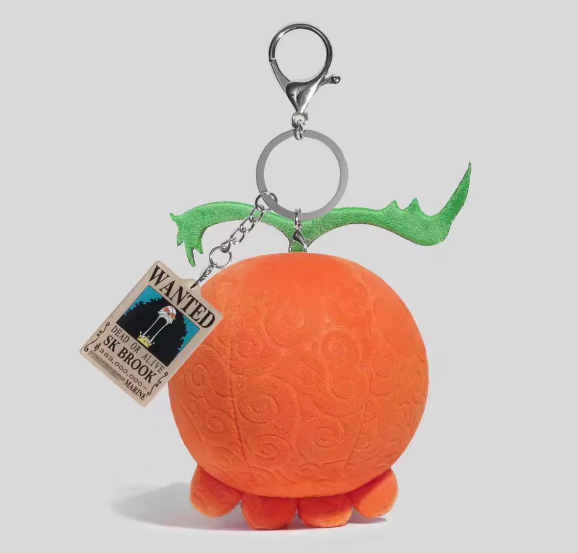 Anime One piece Brook Devil Fruit Plush Keychain