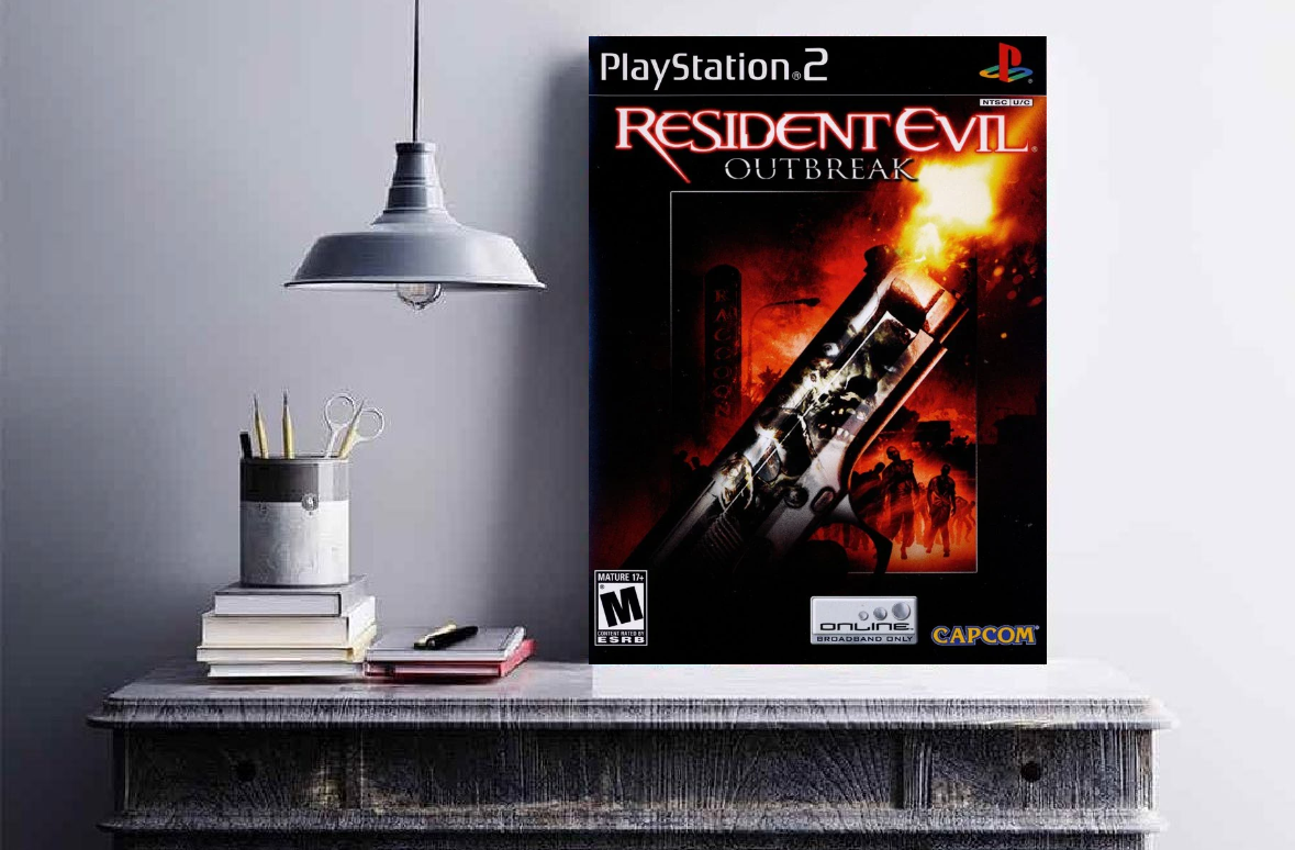 PS2 Resident Evil Outbreak Decorative Painting Wall Wooden Posters (28x43cm)