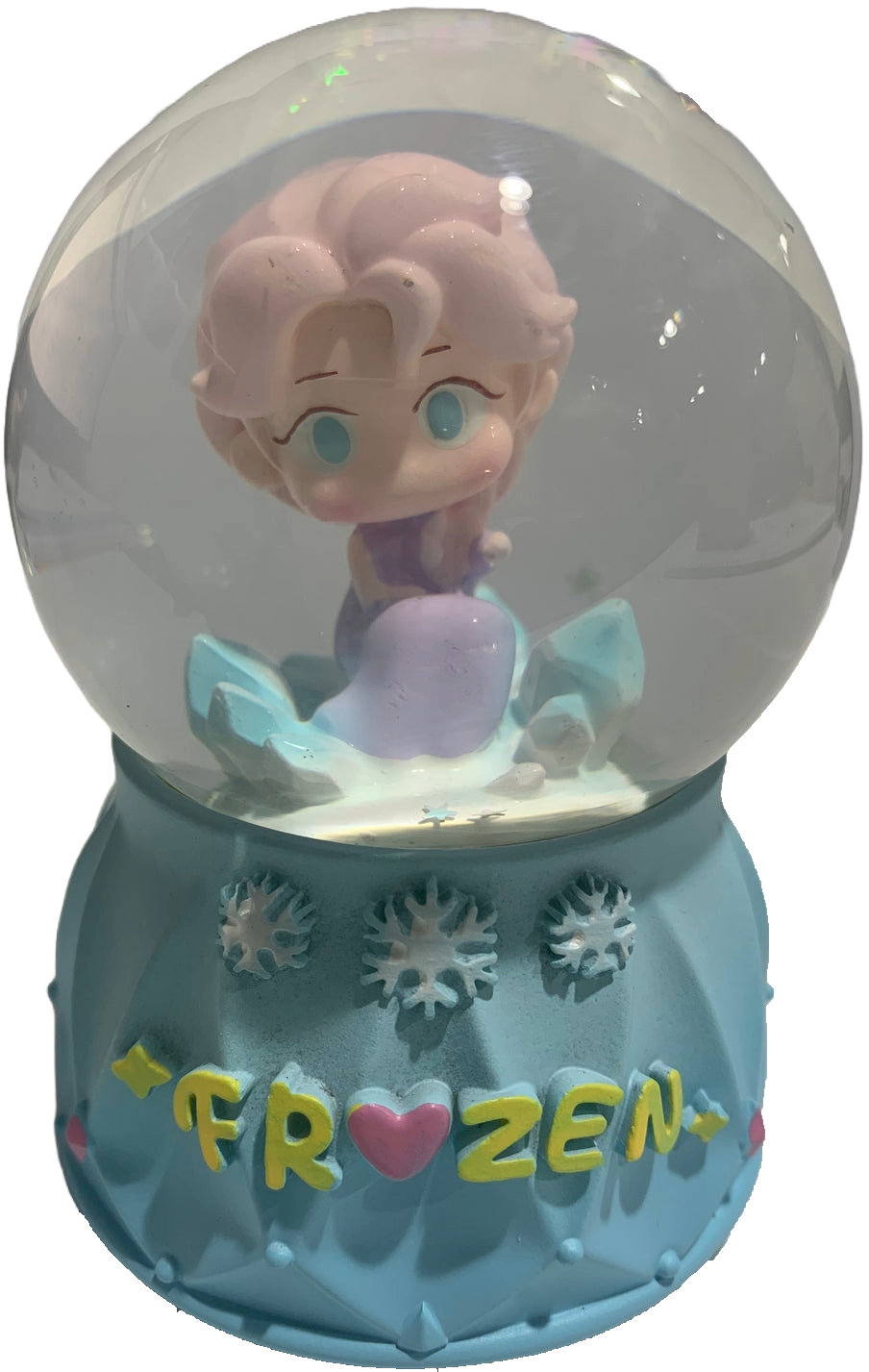Disney Frozen Elsa Snow Globe 3D Crystal Ball With Colorful LED Light (10cm)