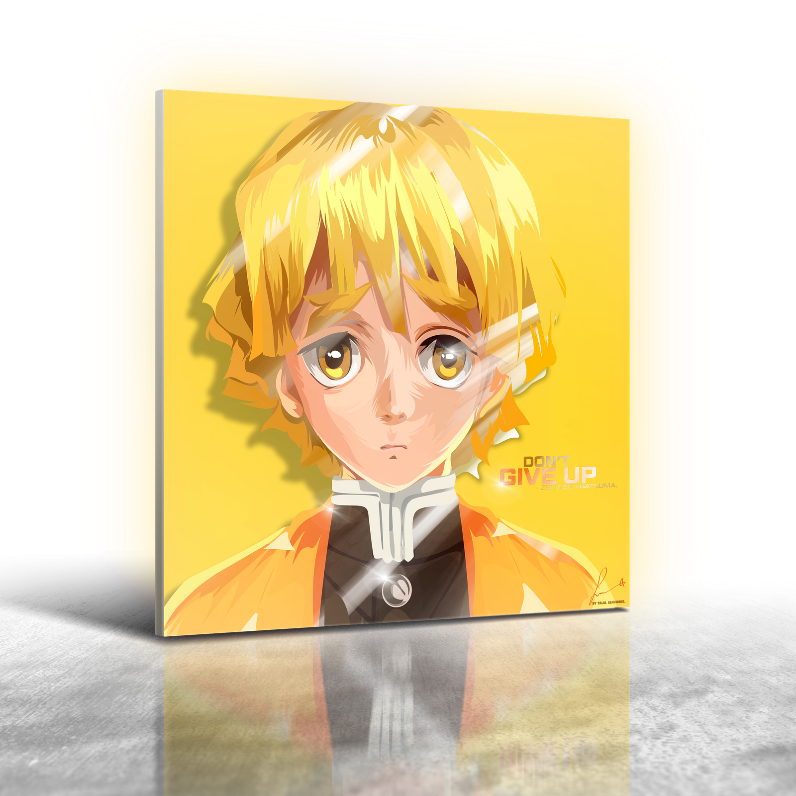 Anime Demon Slayer - Zenitsu Agatsuma Ver 2 Frameless Art Painting (30x30cm)