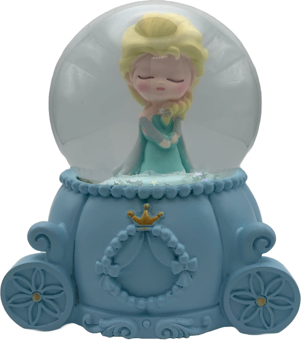 Disney Frozen Elsa Snow Globe 3D Crystal Ball With Colorful LED Light 1 (10cm)