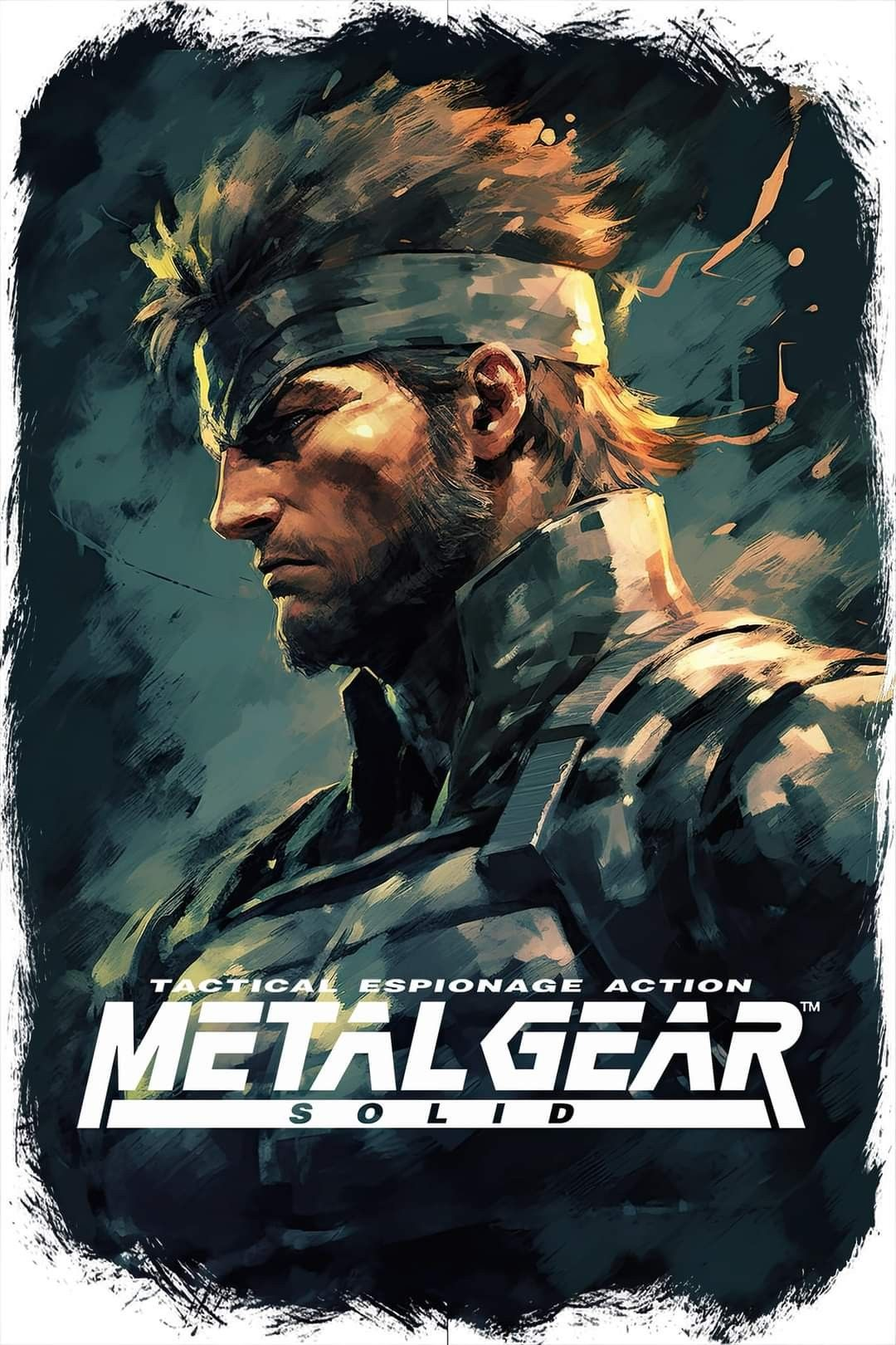 Metal Gear Solid: Snake Decorative Painting Wall Wooden Posters (28x43cm)