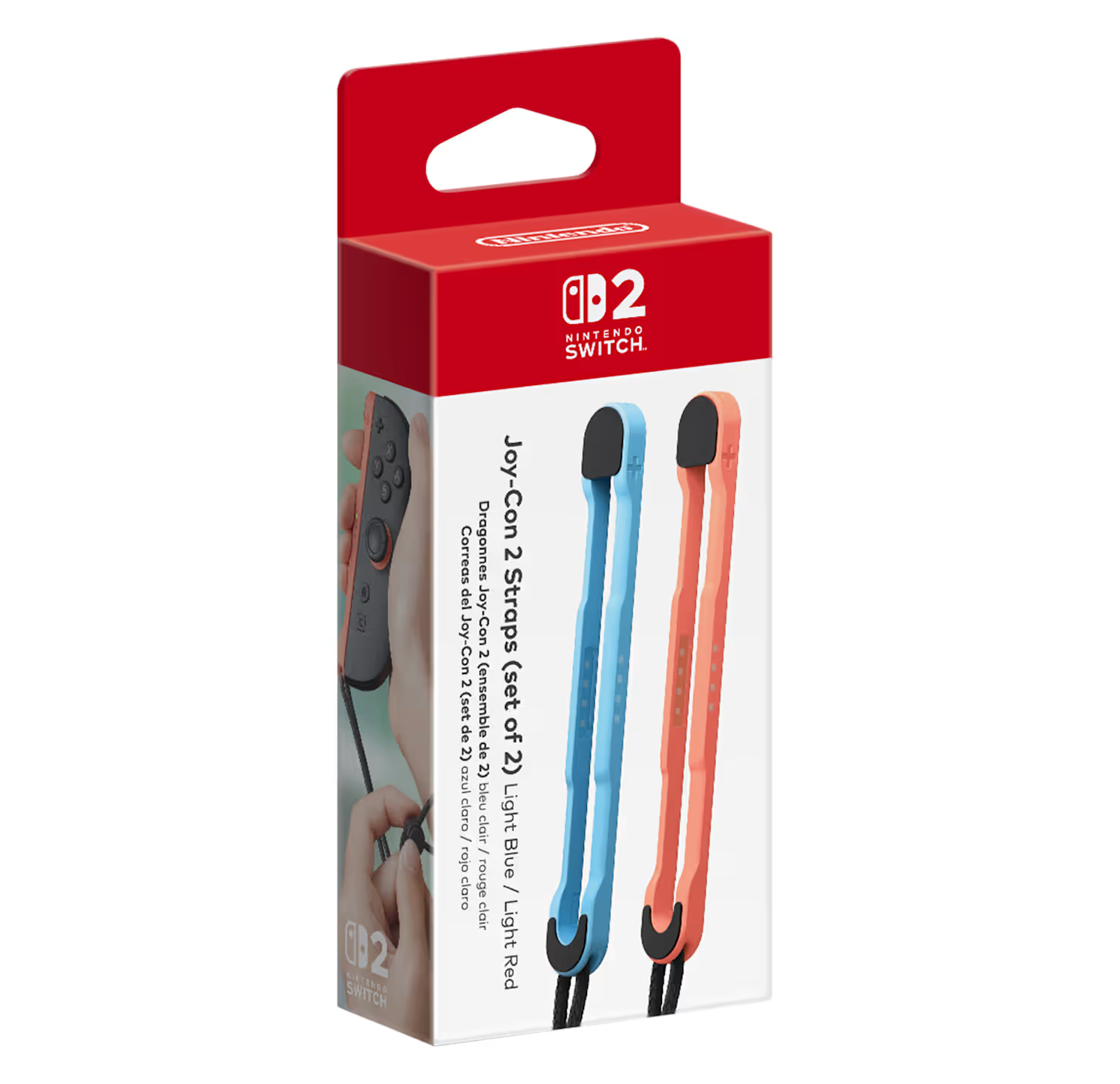 Official Nintendo Switch 2 Joy-Con™ 2 Straps (set of 2) Light Blue / Light Red
