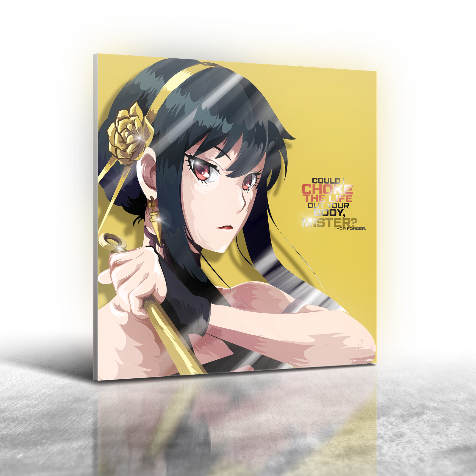 Anime Spy X Family - Yor Forger Frameless Art Painting (30x30cm)