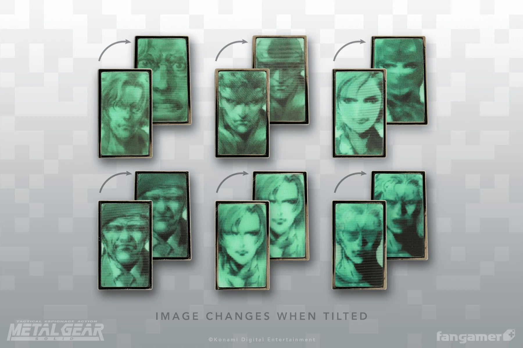 Official Metal Gear Solid Codec Lenticular Pin Set