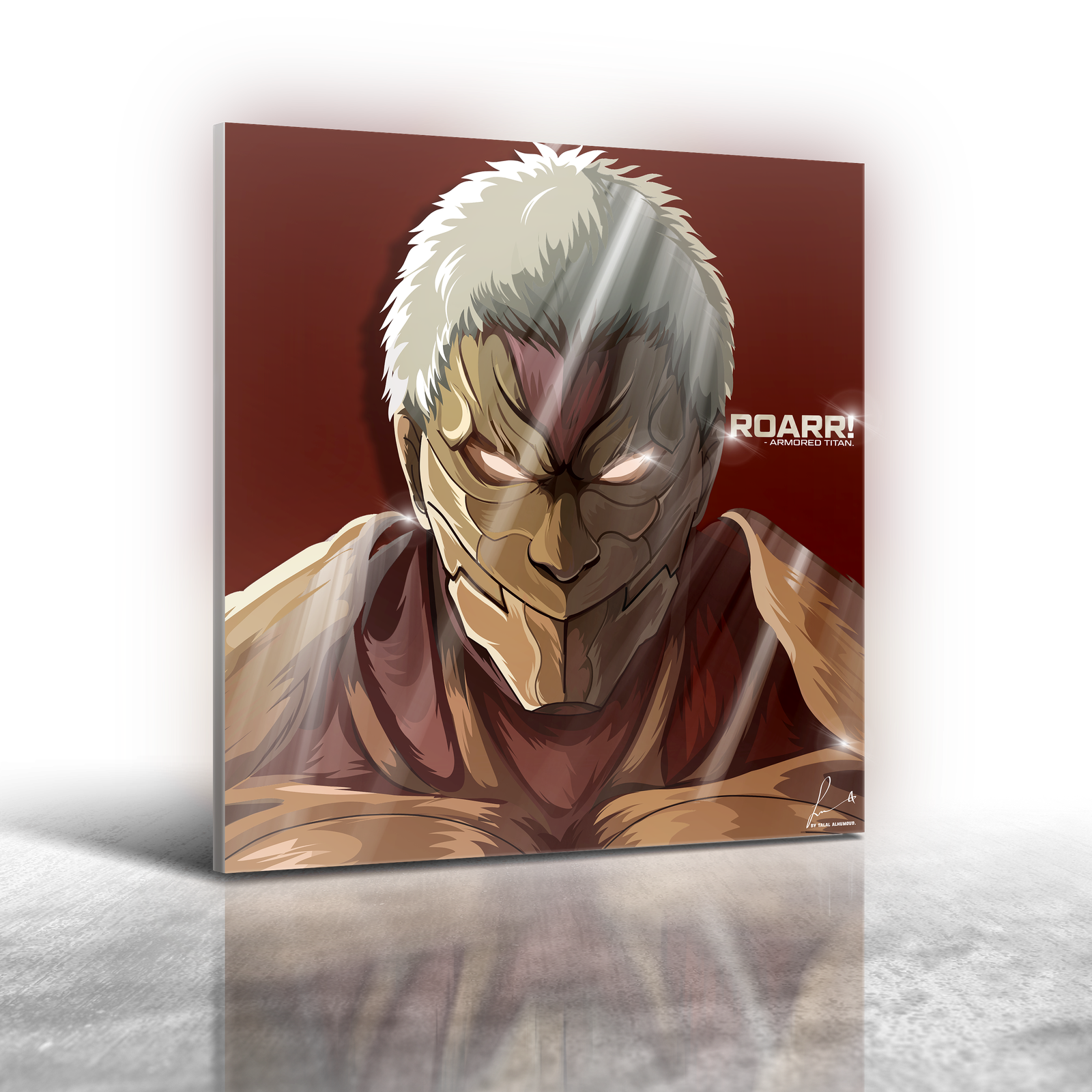 Anime Attack on Titan Armored Titan Frameless Art Painting (30x30cm)