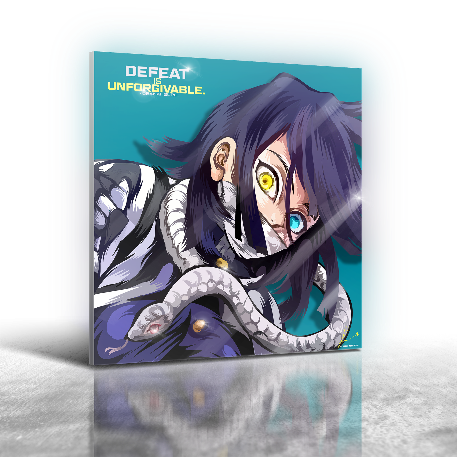 Anime Demon Slayer - Obanai Iguro Frameless Art Painting (30*30 cm)