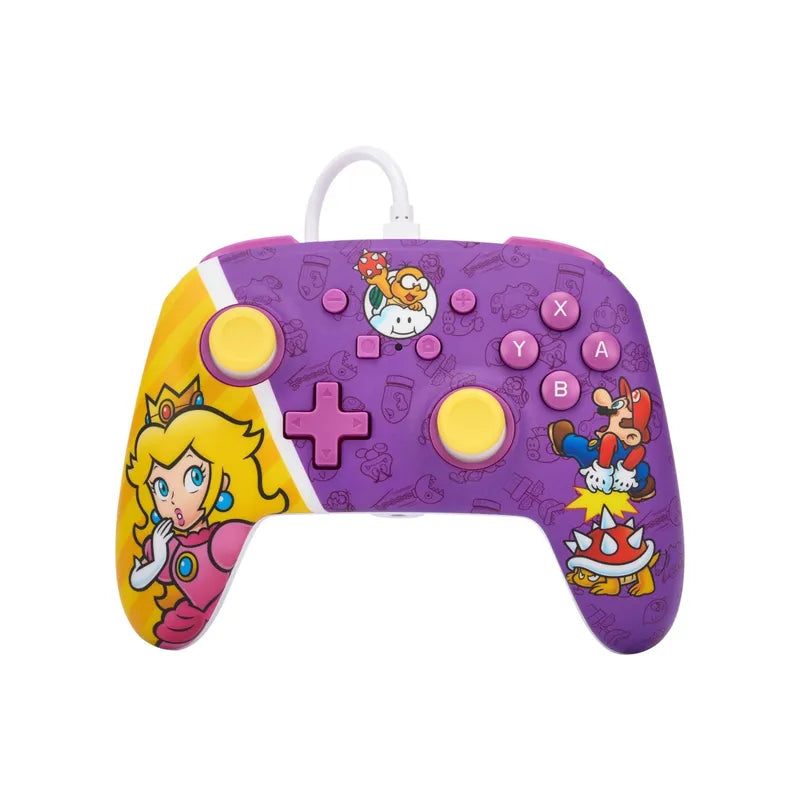 PowerA - Enhanced Wired Controller for Nintendo Switch - Super Mario Princess Peach Battle