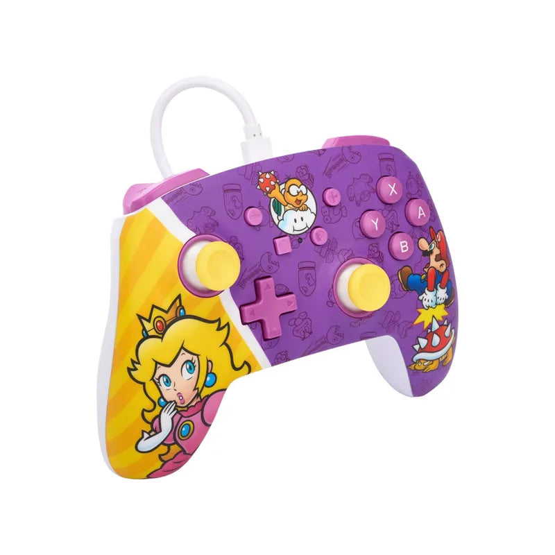 PowerA - Enhanced Wired Controller for Nintendo Switch - Super Mario Princess Peach Battle