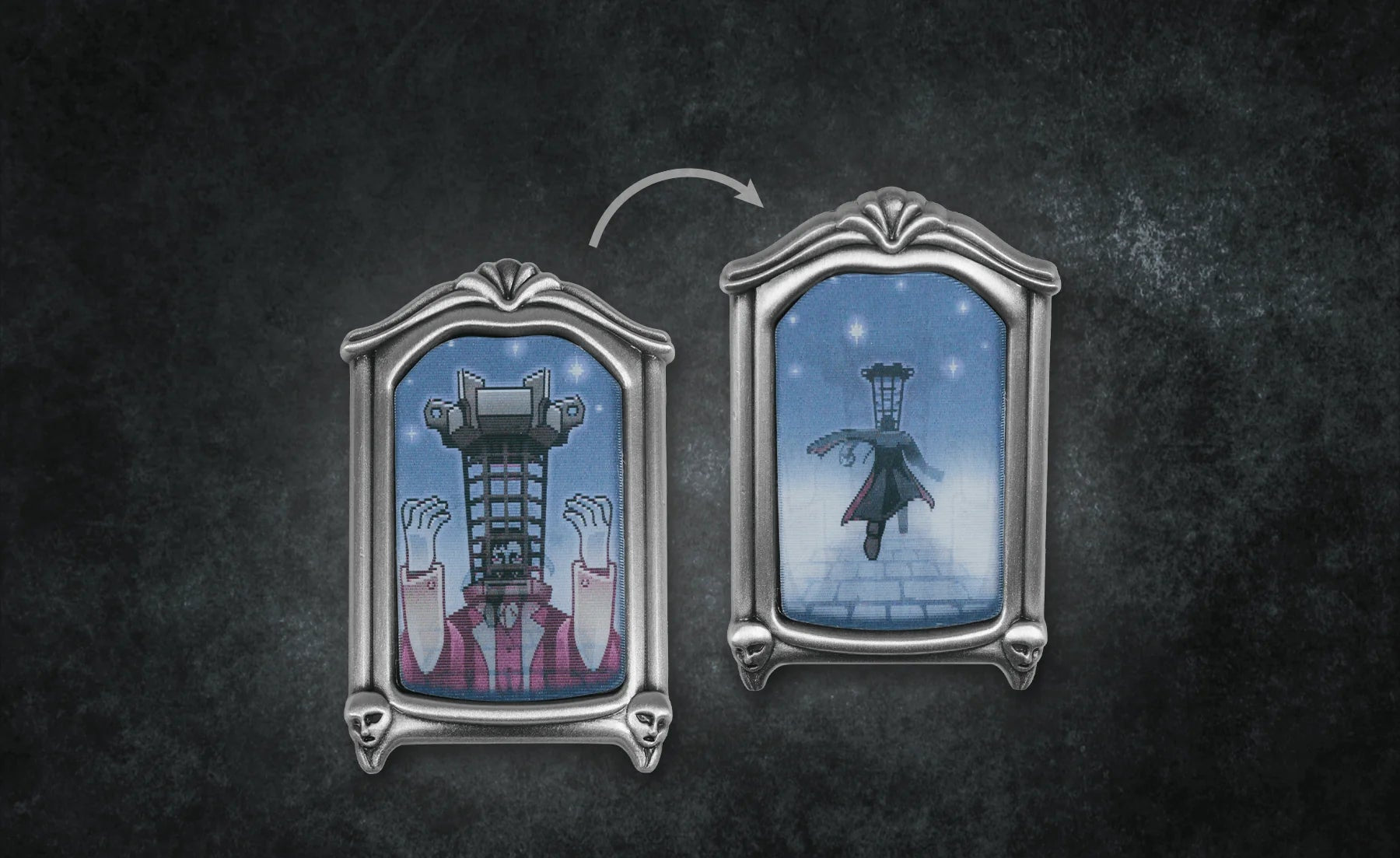 Official Bloodborne No One Catch Us Lenticular Pin
