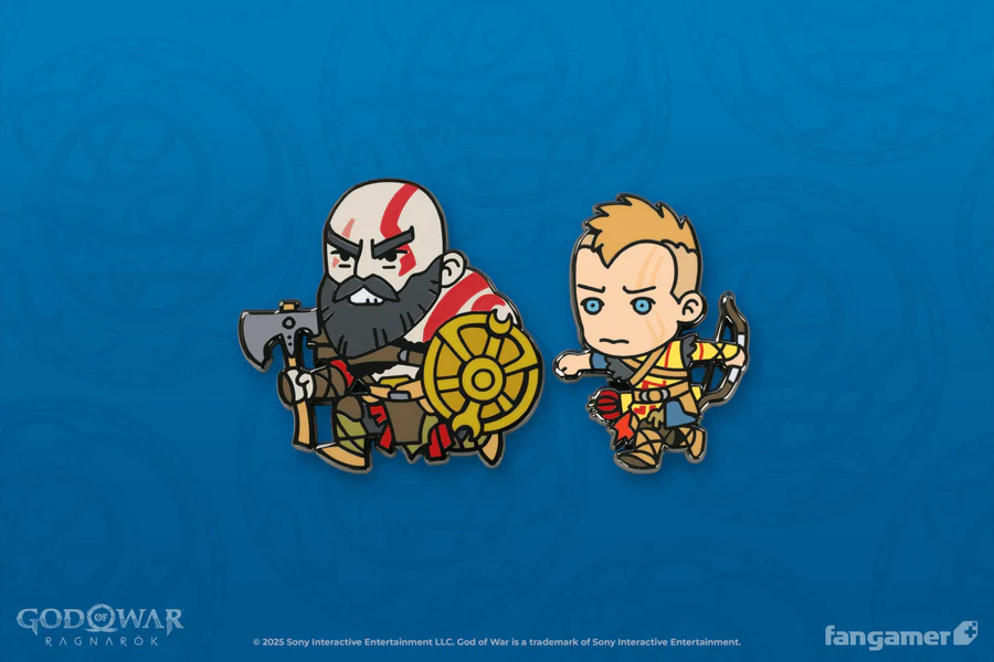 Official God of War Kratos and Atreus Chibi Pin Set