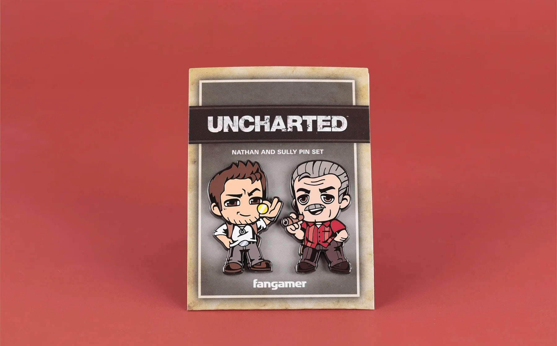 Official Uncharted Nathan and Sully Pin Set