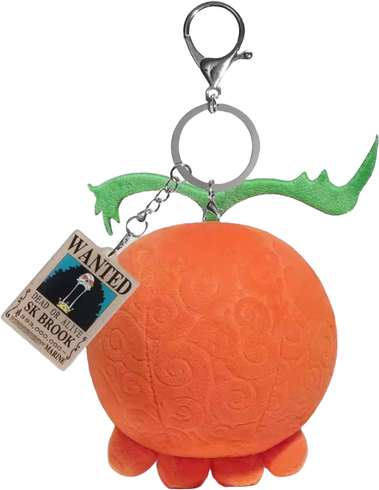 Anime One piece Brook Devil Fruit Plush Keychain