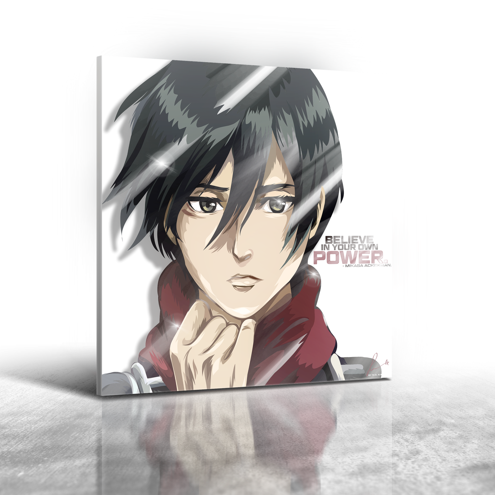 Anime Attack on Titan Mikasa Ackerman Frameless Art Painting (30x30cm)