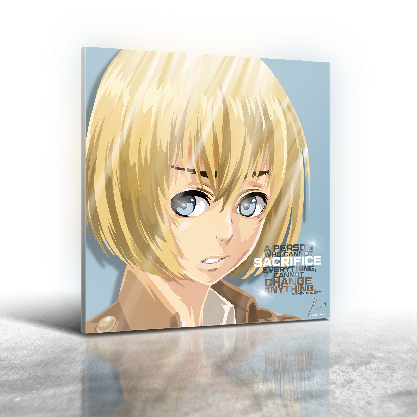Anime Attack on Titan Armin Arlert Frameless Art Painting (30x30cm)