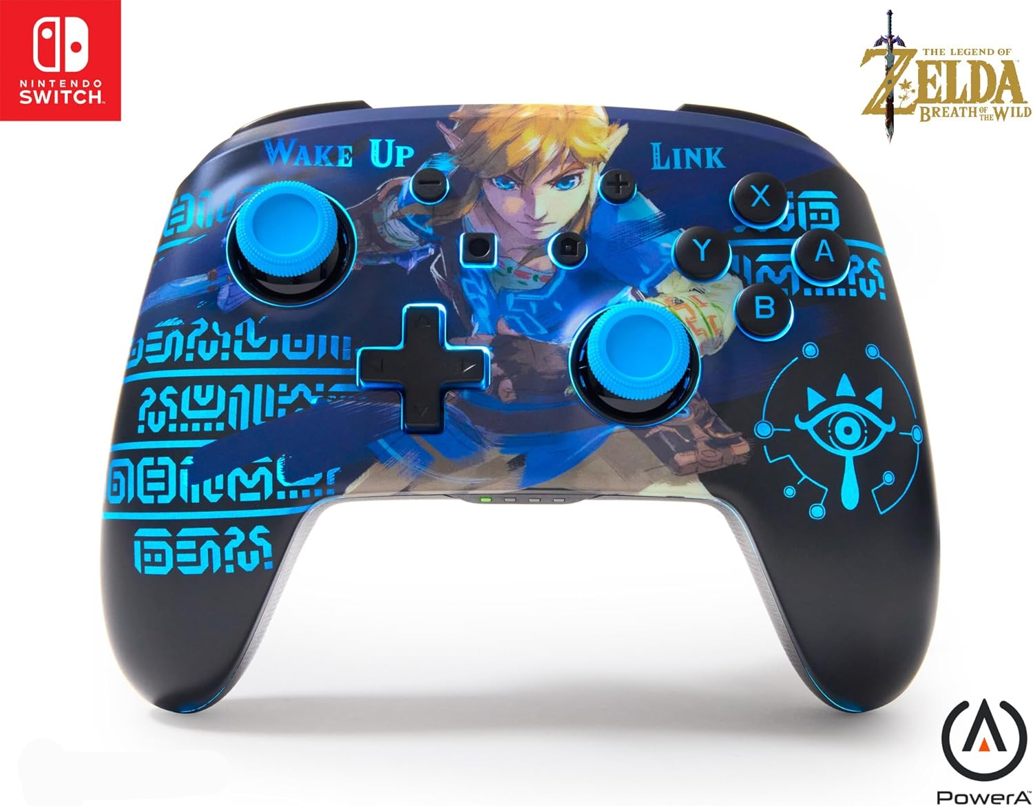 PowerA Enhanced Wireless Controller for Nintendo Switch with Lumectra + (LED Light Controller) - Wake Up Link
