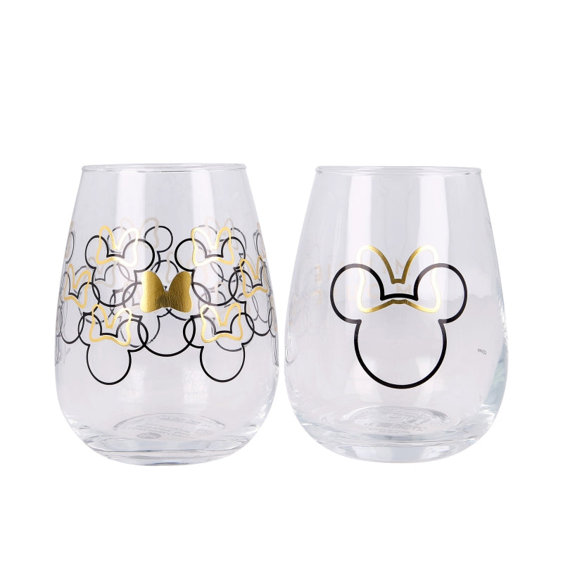Official Disney Minnie Mouse 2Pcs Crystal Glass Set (510 ml)