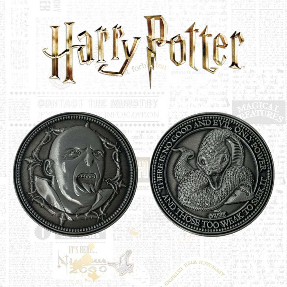 Official Harry Potter Limited Edition Coin (Lord Voldemort) (5cm)