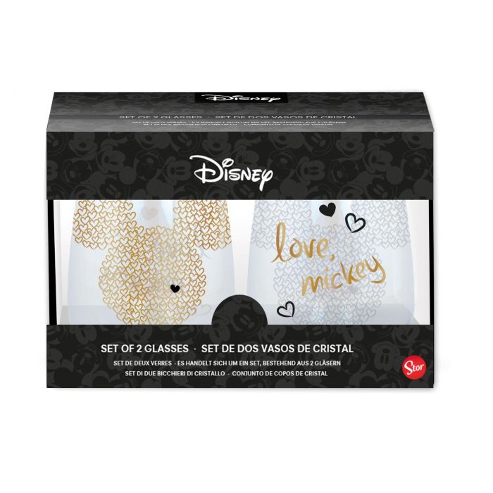 Official Disney Mickey Mouse 2Pcs Crystal Glass Set (510 ml)