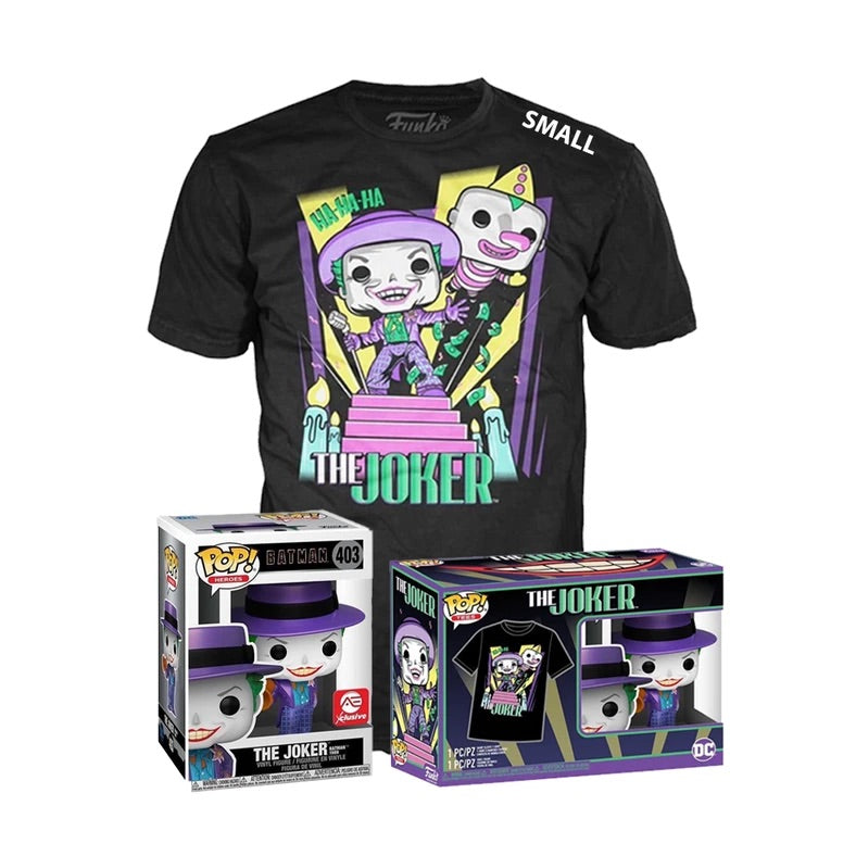 FUNKO POP! & TEES: DC Comics BATMAN 1989 - THE JOKER WITH MEGAPHONE (METALLIC) ALLIANCE ENTERTAINMENT EXCLUSIVE