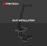 FANTECH Tower RGB Headset Stand, Headphone Holder for Gamers Gaming PC Accessories, Black