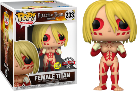 Funko Pop Anime Attack On Titan Female Titan (Special Edition , Glows In The Dark)