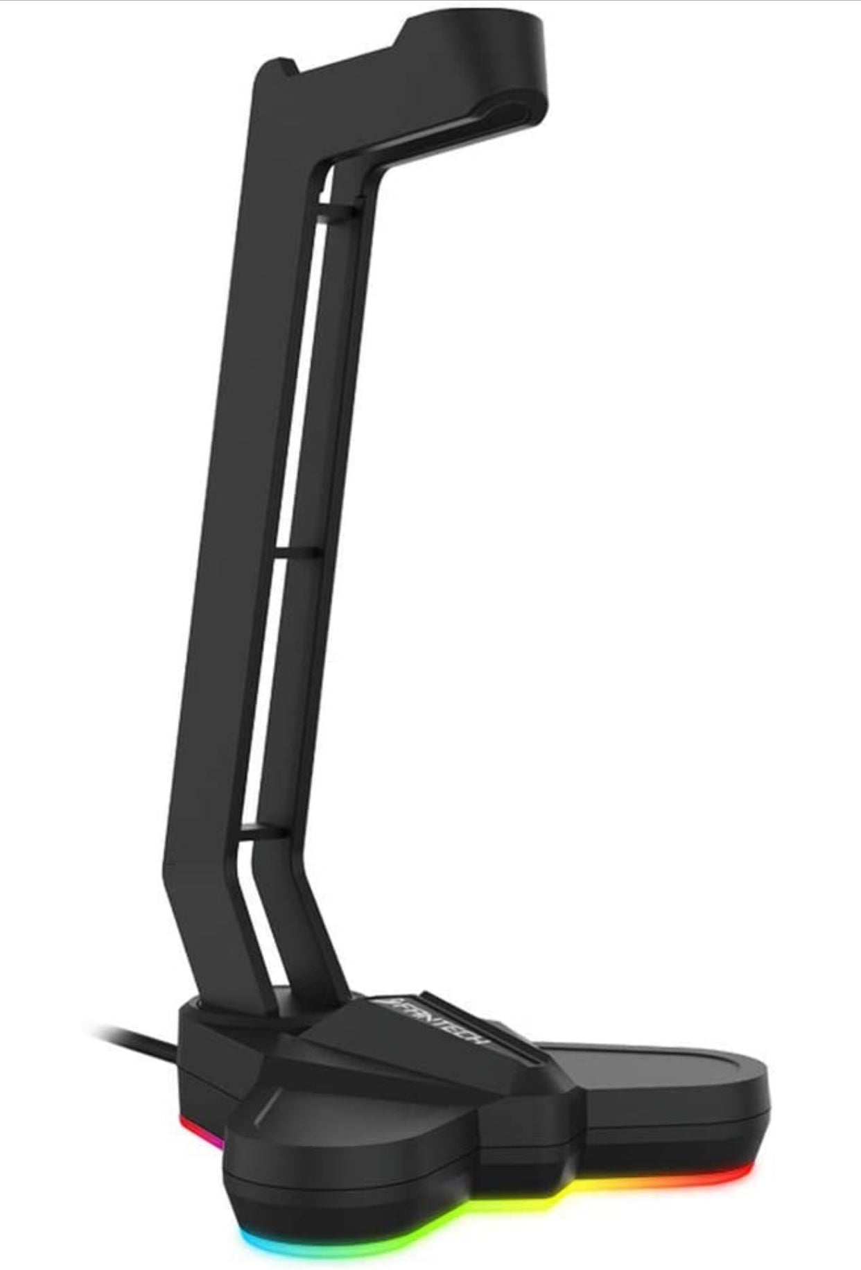FANTECH Tower RGB Headset Stand, Headphone Holder for Gamers Gaming PC Accessories, Black