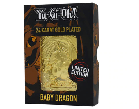 Anime Yu Gi Oh! Limited Edition Card Baby Dragon (24 Karat Gold Plated)