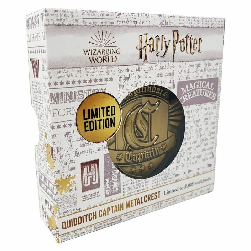 Harry Potter Limited Edition Quidditch Gryffindor Captain Metal Crest