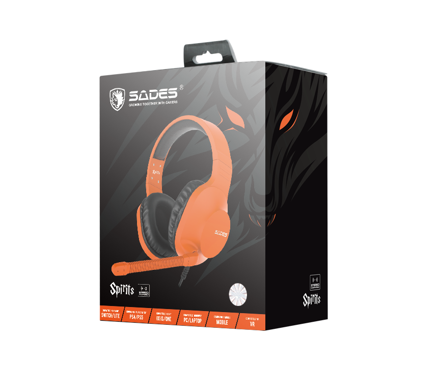 Sades Spirits Gaming Headset Orange