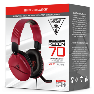 Turtule Beach Recon 70 Headset Wired Midnight Red PS4/Nintendo Switch/Xbox One/Mobile