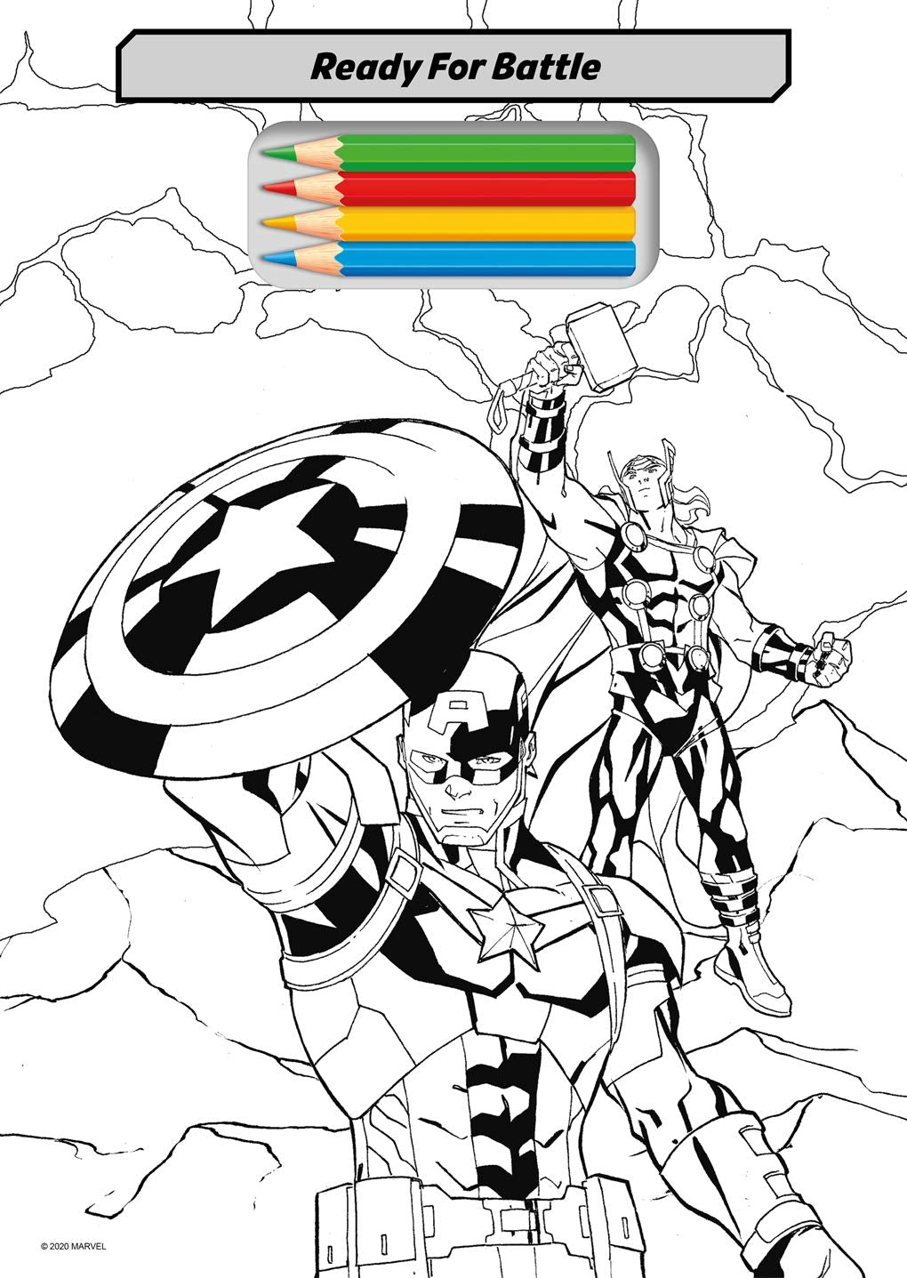 Marvel: Tear Off Colouring (30pages)