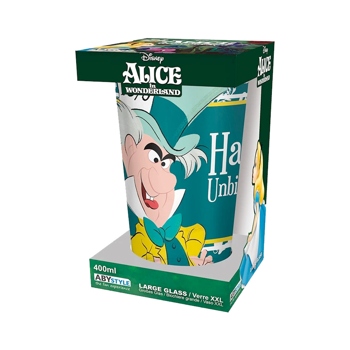 Disney Alice In The Wonderland Large Glass (400ml)