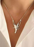 Disney Tinker Bell Necklace (Silver Color)