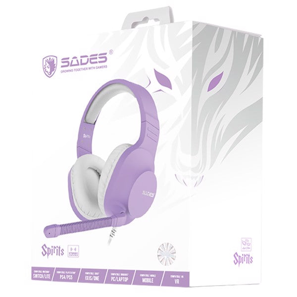 Sades Spirits Gaming Headset Purple
