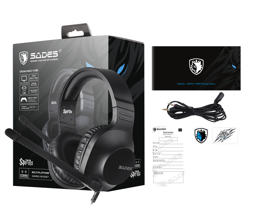 Sades Spirits Gaming Headset Black