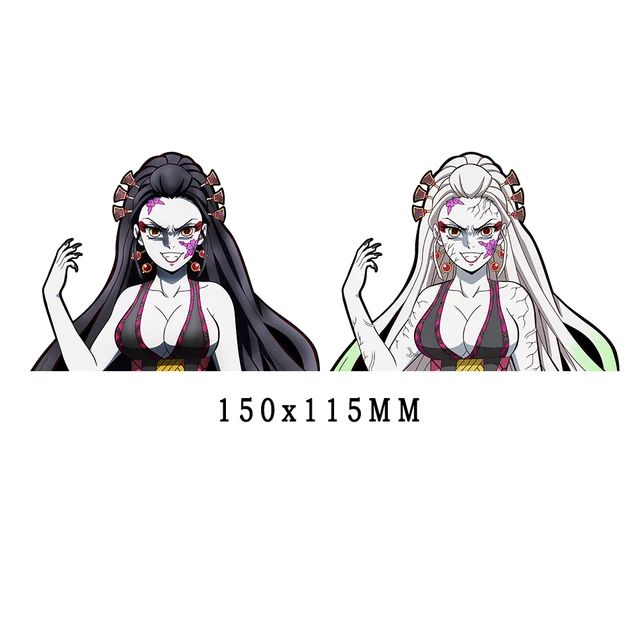 Anime Demon Slayer 3D Gradient Decal Change Face Illusion Stickers
